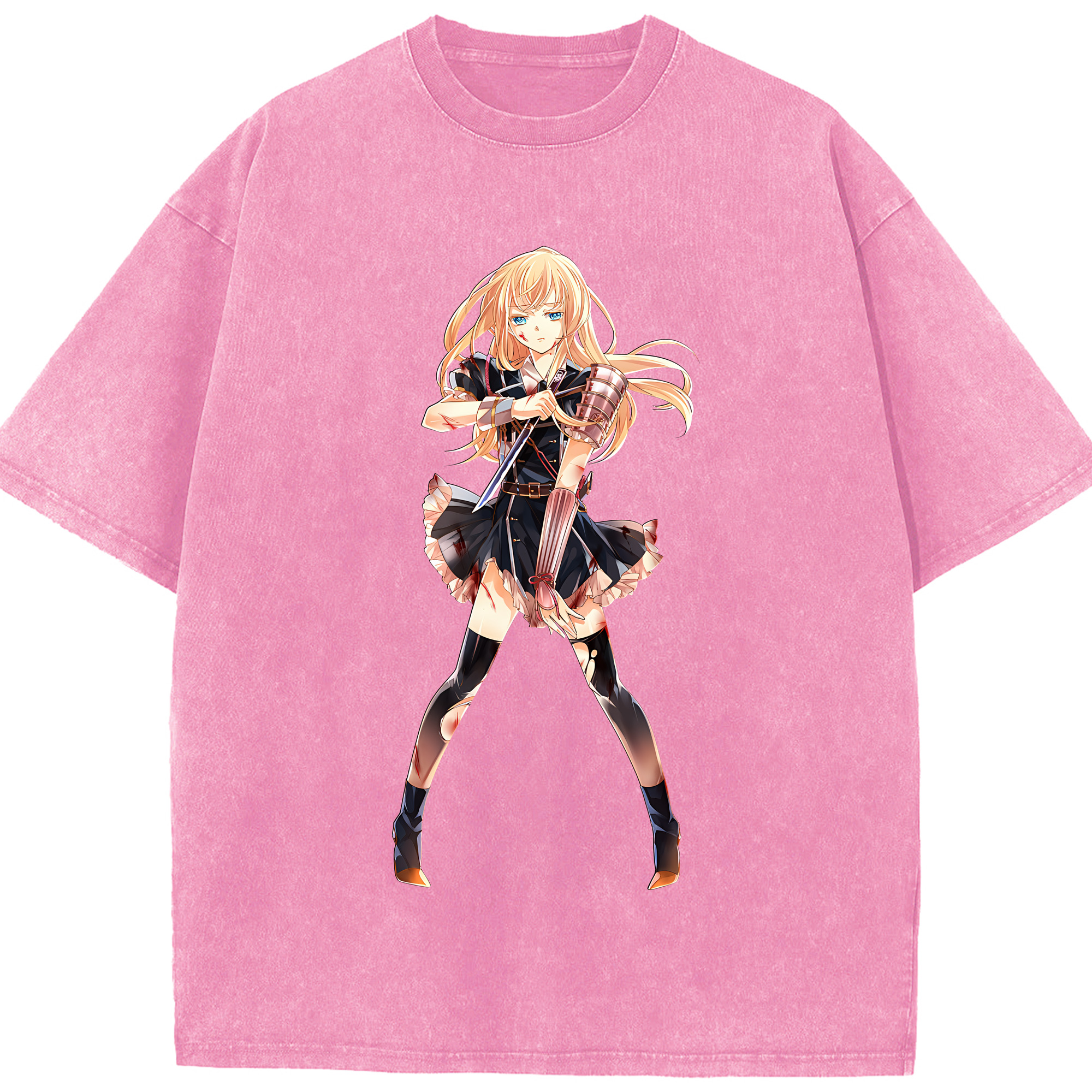 （画像用） 刀剣乱舞 Touken Ranbu 綿100% ヴィンテージ風 半袖Tシャツ（フロントプリント）